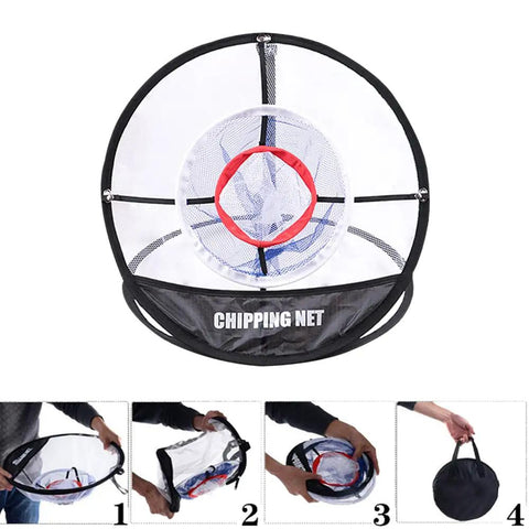 Chipping Net For Golf Practice Indoor Outdoor Pop Up Nylon Training Net With Storage Bag Foldable for backyard and garage