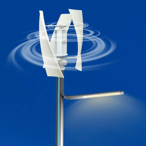 Plug-and-Play Vertical Axis Wind Turbine 100W With Permanent Magnet Generator And Intelligent Controller, street lighting