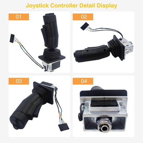 Premium Single Axis Control Stick For Genie Vertical Mast And Scissor Lifts Heavy Duty Slick Replacement Knob view from top with wiring.
