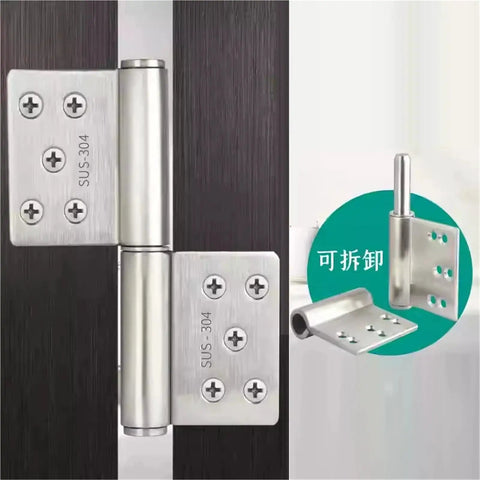 Tough As Nails Five Inch Stainless Steel Flag Door Hinge Featuring Super Quick Release Hardware for garden gates.