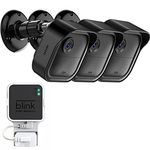Outdoor Camera Mount Kit Three Pack Weatherproof Protective Housing And 360 Degree Adjustable Bracket Works With Blink Outdoor 4 2K Plus And Third Gen Cameras Black Durable Build