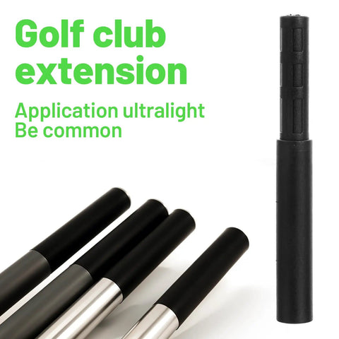 4 Piece Golf Shaft Extension Kit Black No Fuss Easy Fit product with black and silver extensions in polypropylene