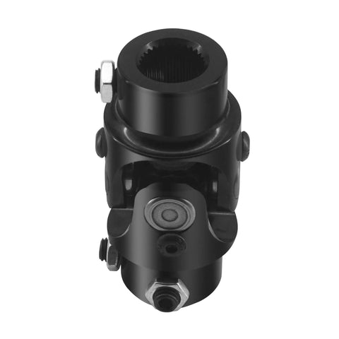 Three Quarter Inch Thirty Spline By Three Quarter Inch Double D Black Heavy Duty Steering Universal Joint Shaft front view