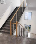 Black Wrought Iron Railing Balusters 30 Pack Boasting Rock Solid Anti Rust Finish For Smooth DIY Deck Stair Posts and Dead Nuts Reliable Porch Railings That Look Sharp And Stay Put on contemporary staircase
