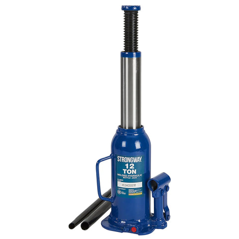 Badass 12 Ton Hydraulic Bottle Jack With High Grade Steel Welded Base For No Sweat Shop Grind, 15.94 to 18 inch lift height.