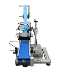 Automatic Flat Labeling Machine With Conveyor Belt For Plates And Shop Merch Smart Sensor Desktop Label Applicator 110V heavy-duty setup
