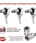 107 Piece Workhorse Allen and Torx Socket Set chamfer and rounded corner design details