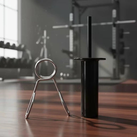 Heavy Duty Weight Stack Pin For Home Gym Selector Fits Smoothly Into Strength Machines with metal retaining loop in gym.