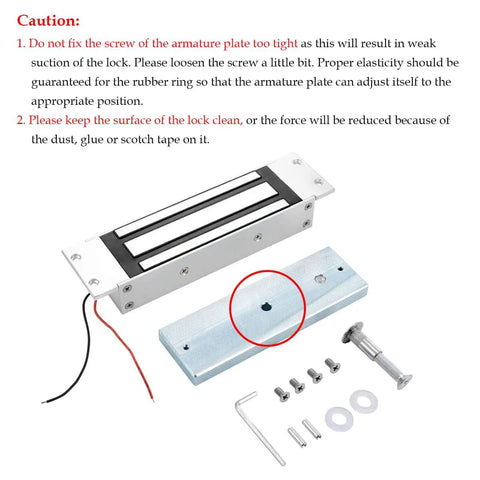 Heavy Duty Flush Mount Magnetic Door Lock With 500KG Holding Power 1200LBS Waterproof 12V DC Fail Safe Magnet For Tough As Nails Door Access System Sealed Stainless Steel Build Anti Residual Magnesium Design Easy Install, shown with components and caution details.