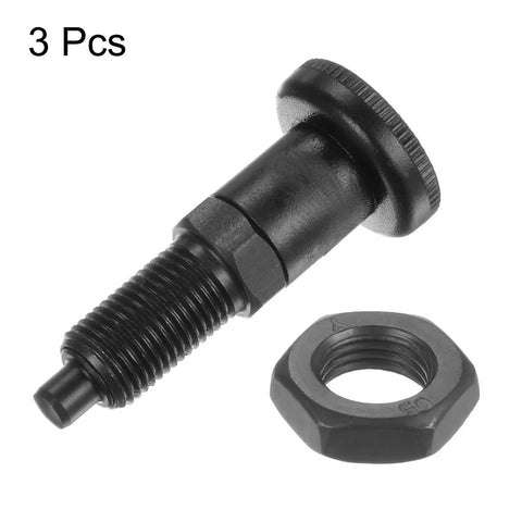 3 Piece Push Fit Ball Nose Spring Plunger Set M10 X 1 Thread Carbon Steel Black Oxide Heavy Duty Locking Pins for jigs and fixtures