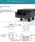 High Precision Machining Center Self Centering Vise With Quick Swap Zero Point Setup For Four Axis And Five Axis Workholding detailed diagram showing stainless steel design and measurements.