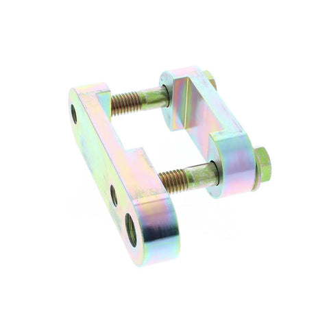 Single Panhard Rod Bar Mount For 2 Inch Square Tube Heavy Duty Zinc Plated Steel Adjustable Suspension Bracket Accepts Three Quarter Inch Bolt Hardware Ideal For Pickups Jeeps And Off Road Builds, angled view