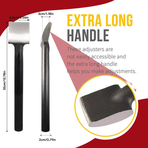 Heavy Duty 1052 Spoon Dolly Body Hammer For Panel Beating with extra long handle, 4 pounds, steel tool for prying tight auto panels.