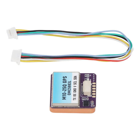 High Performance FPV Racing Drone Antenna with QMC5883L Compass, M10-25Q Chip, and connecting cable for stable signals during flight.