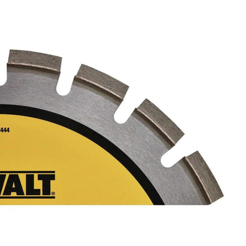 Close-up view of 14 Inch Segmented XP4 Asphalt Saw Blade For Fast, Beast Mode Cuts Through Asphalt And Green Concrete