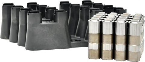 Big Block Style Camshaft Kit For Chevy Ls V8 4.8L And 5.3L Featuring 224 230 Duration Rating With.581 Inch Lift Showing lifters and valve cover material.