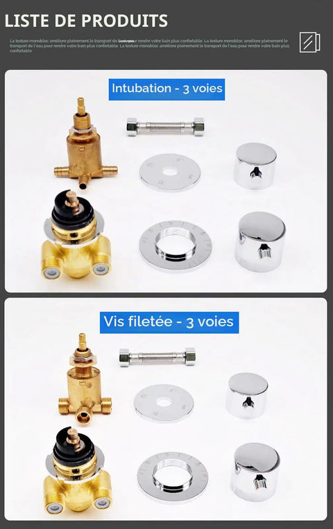 Four Way Brass Shower Valve With G Half Inch Threads And Versatile Two Three Or Four Outlet Config Features Anti Scald Safety Lock