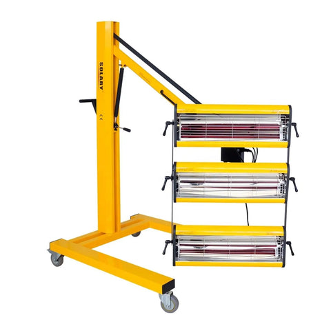 Infrared Paint Dryer 3150W Pro Grade Shortwave Curing Lamp For Auto Body Painting And Car Repair with adjustable yellow stand