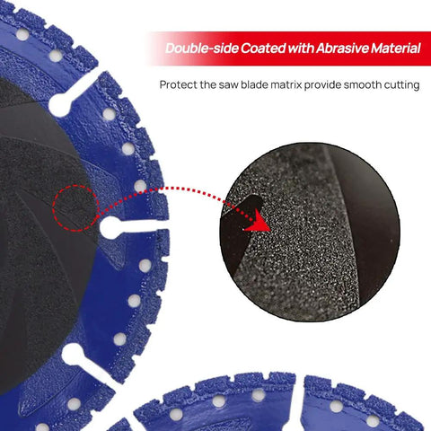 Close-up of 14 Inch Diamond Metal Cutting Disc All Purpose Cut Off Wheel with abrasive coating detail