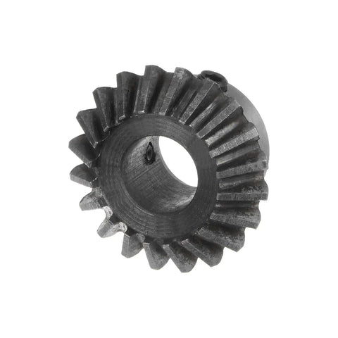 Beefy Bevel Gear Pair For Hardware Rotation 1 To 1 1.5 Module, 20 Teeth, 10mm Bore, 45 Steel gear close-up