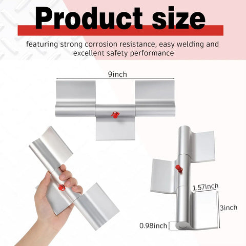 Beefy Six Pack 9 Inch Aluminum Greaseable WeldOn Door Hinges For Trailers And Trucks Heavy Duty Ramp Gate Hinges Aluminum Alloy Construction Durable Easy Install Rust Resistant Perfect For Utility Doors, 9-inch silver weld-on hinge