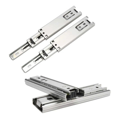 Heavy-Duty 5-Inch Soft Close Ball Bearing Drawer Slides 2 Pack, full extension side mount, galvanized steel construction