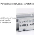 Close-up of Heavy Duty Soft Close Drawer Slides 200 To 450mm Full Extension Bottom Mount 2 Section Guide showing hole distribution