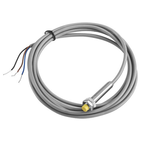 4mm Inductive Proximity Sensor Switch M8 cylindrical plug-and-play ready, 10-30V DC, nickel-plated body with wires