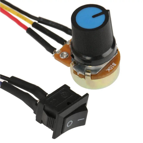 Close-up of wiring and controls for Beefy 48V 500W Brushless Motor Controller For DC Spindle BLDC Motors, CNC Speed Control Module.