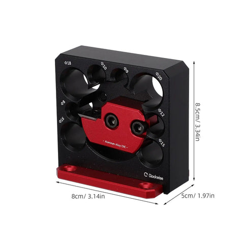 Heavy Duty Adjustable Dowel Cutter Jig For Drill, 8-hole aluminum design with precise carbide blades for consistent wood rods.
