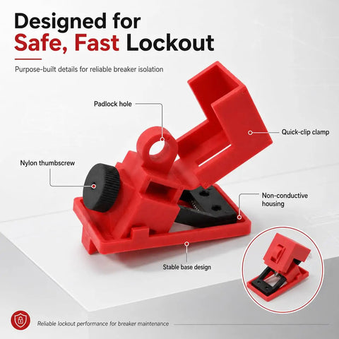 12 Pack Circuit Breaker Lockout Kit Clamp On For Single Pole Panels Fits 20 To 50 Amp Breakers 120 To 277 Volt Lockout Device