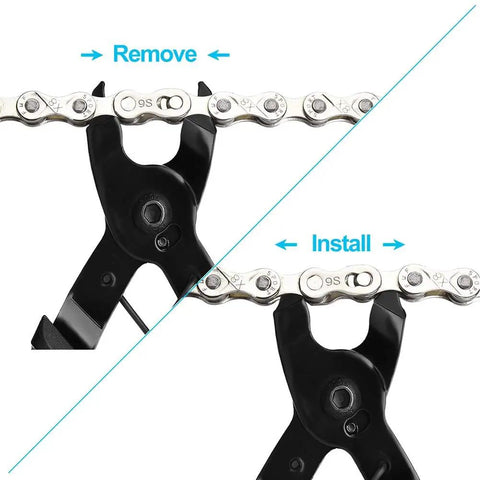 Bike Chain Repair Tool Kit With Link Pliers Chain Breaker Splitter 6 Pairs Missing Links Master Link Remover tool in use