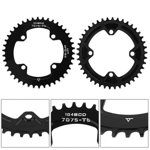Dope Lightweight Aluminum Chain Ring 104 BCD 40T 42T Narrow Wide Round Chain Ring For Mountain Bike And Single Speed CNC Machined
