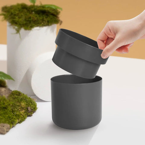 Person opening Flower Pot Diversion Safe With Key Lock Hidden Two Layer Vault With False Bottom Weatherproof Outdoor Garden Safe Hider For Cash Keys And Valuables Real Planter Look For Yard And Home Plants Not Included