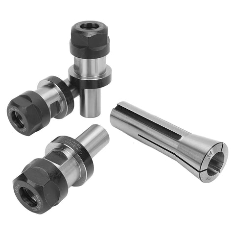 Heavy Duty Collet Chuck Set With 3/4 In Spring Collet And Sturdy Alloy Steel Build featuring polished alloy components for milling machines.