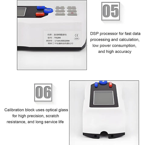 Surfaces Roughness Tester Digital Profilometer With LCD Display And Diamond Probe for metal parts finish analysis close-up