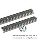 9 Inch Full Extension Ball Bearing Drawer Slides With 3 Fold Telescopic Rails For Cabinets Desks And Storage Ready To Roll