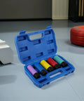 Pro HEMOTON Thin Wall Lug Nut Socket Set w Protective Sleeve For Deep Recessed Wheels And Tire Hub Removal Auto Maintenance Essentials blue case