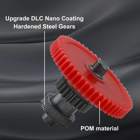 All Metal Dual Gear Upgrade Kit For Direct Drive 3D Printer Extruders with Nano Coated Hardened Steel Helical Gears