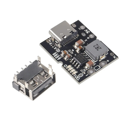 10 Pack Type C USB 5V 2A Boost Converter Step Up Power Module With LED Display For Lithium Battery Charging DIY Charger No Welding Version