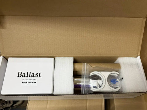 UV Water Filter With Smart Flow Sensor For Under Sink Use, 11W Ultraviolet Purification Unit, packaging open showing components