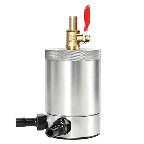 Ditch The Gunk And Keep Your Engine Sleek With This Rock Solid 300Ml Oil Catch Can Kit, aluminum body with fittings.