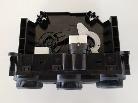 Rear view of Subaru Heater Control Assembly For HVAC System With 4 Position Push Button Switch And Rotary Actuator Manual Operation