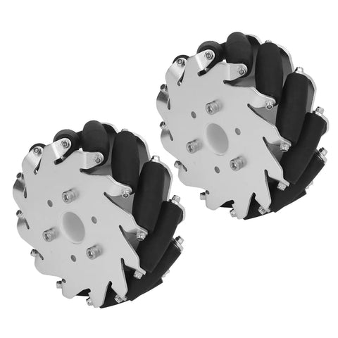127mm Omni Directional Wheel Set For DIY Robot Car With 45KG Load Capacity, 12 Rubber Rollers And Bearings, aluminum alloy chassis