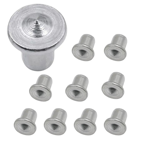 Pro Grade Dowel Alignment Pins Set, 10 Piece Steel Center Dowels In 6mm 8mm 10mm 12mm, Heavy Duty Silver