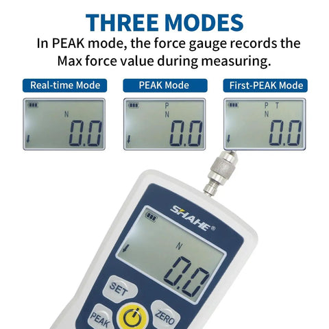 500N Digital Push Pull Force Gauge Portable Meter With Auto Backlight LCD And Four Units N Kg Lb Oz Comes In Rock Solid Storage Case Auto Power Off Buzzer Alarm Battery Included Pro Grade Precision For Testing three modes display