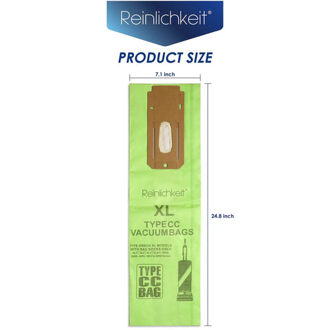 25 Pack Vacuum Cleaner Bags For Type CC And XL Upright Vacuums Micro Lined Replacement Bags Fit All XL Series Upright Cleaners