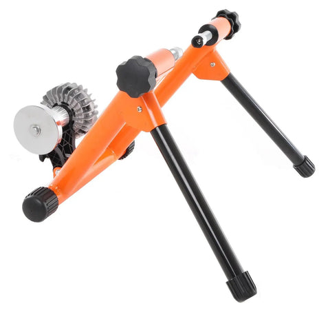 Orange Fluid Bike Trainer Pro Indoor Bicycle Training Stand For Serious Rides, Quiet Fluid Resistance, adjustable frame