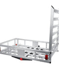 Heavy Duty 1300 Pound Folding Hitch Cargo Carrier With Ramp For Trucks And SUVs Aluminum Alloy Trailer Hitch Rack 