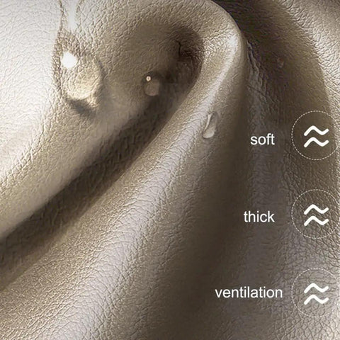 Close-up of slick synthetic leather material for Super Comfy Ergonomic Office Chair Executive Swivel Seat With High Back Support.